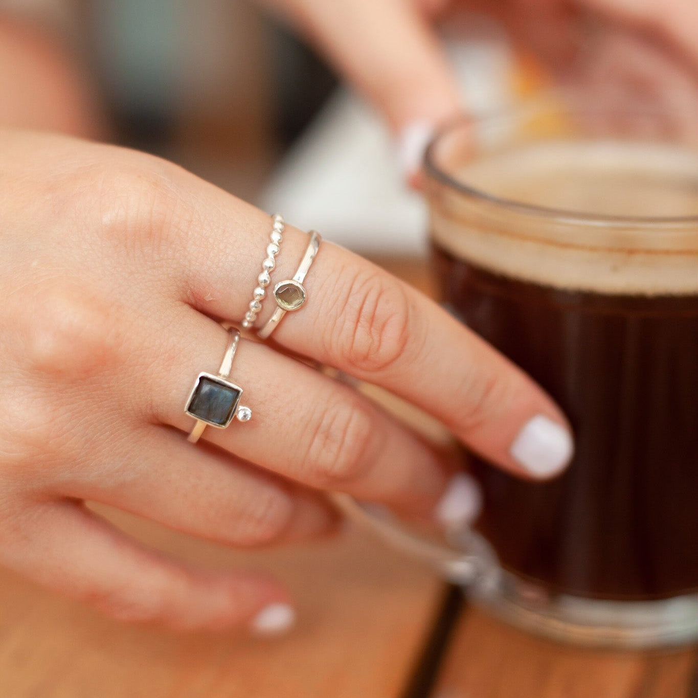 Anillo Bolitas silver