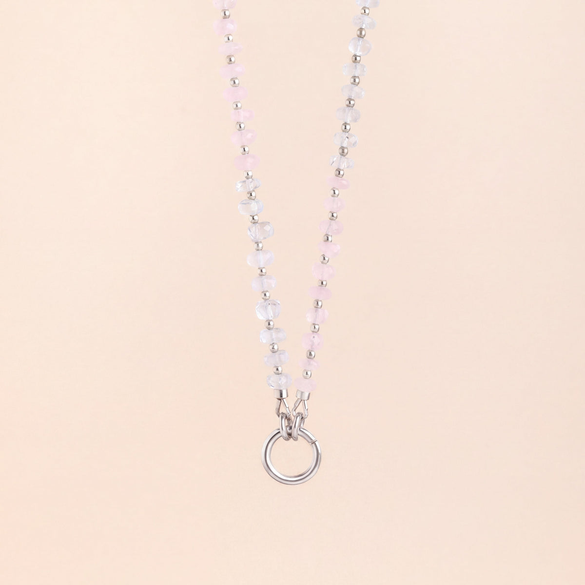 Collar Rachel Aguamarina y cuarzo