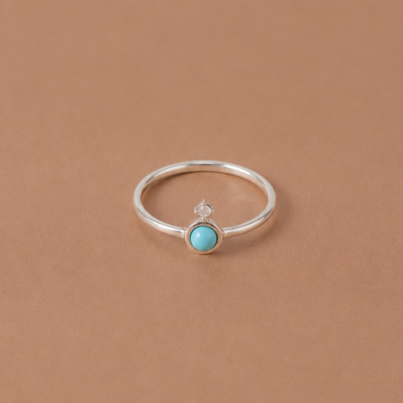 Anillo Agnes Turquesa silver