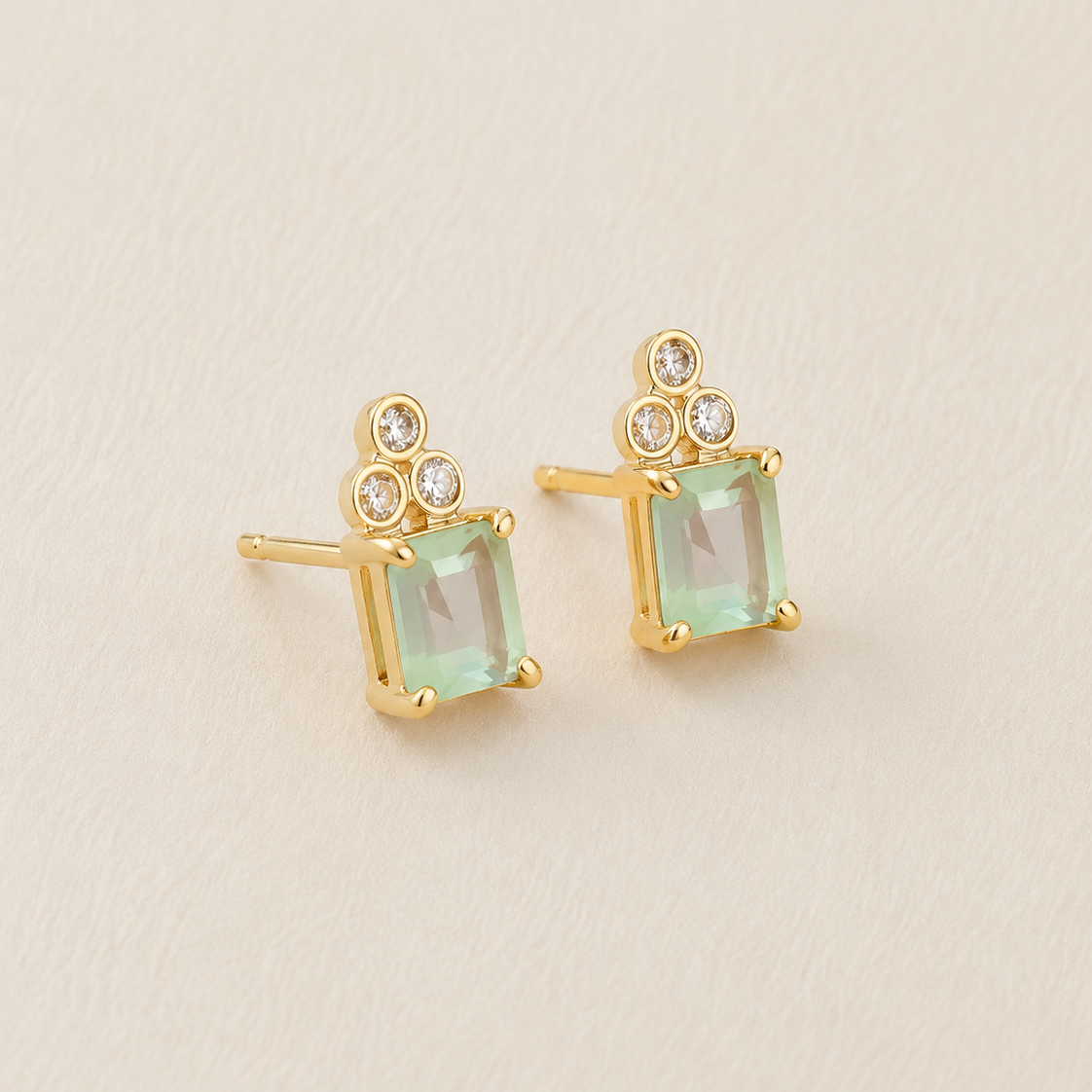 Aretes Ópalo Andino con brillantes