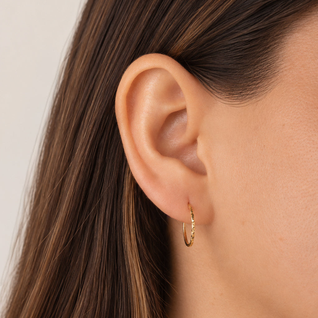 Argollas con textura 16mm