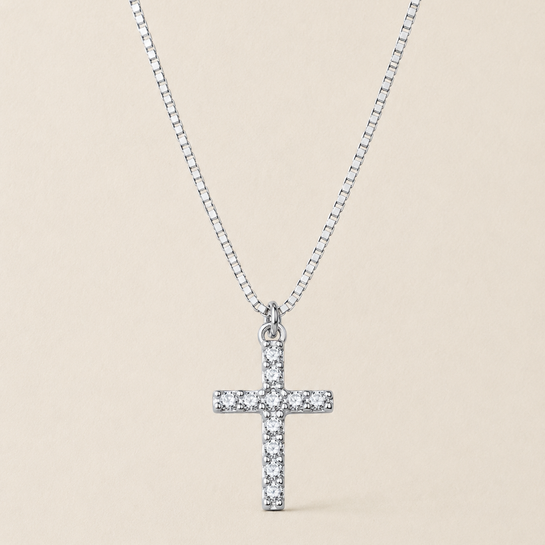 Collar Cruz con diamantes