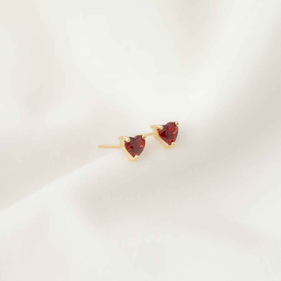 Aretes Granate rojo