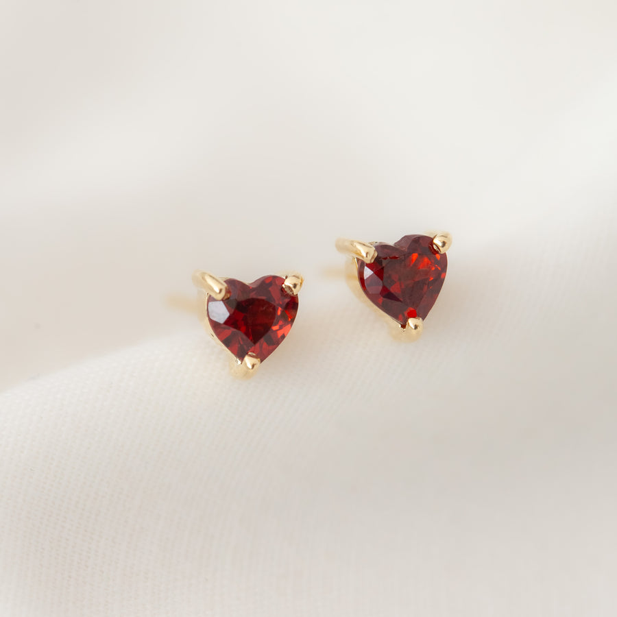 Aretes Granate rojo