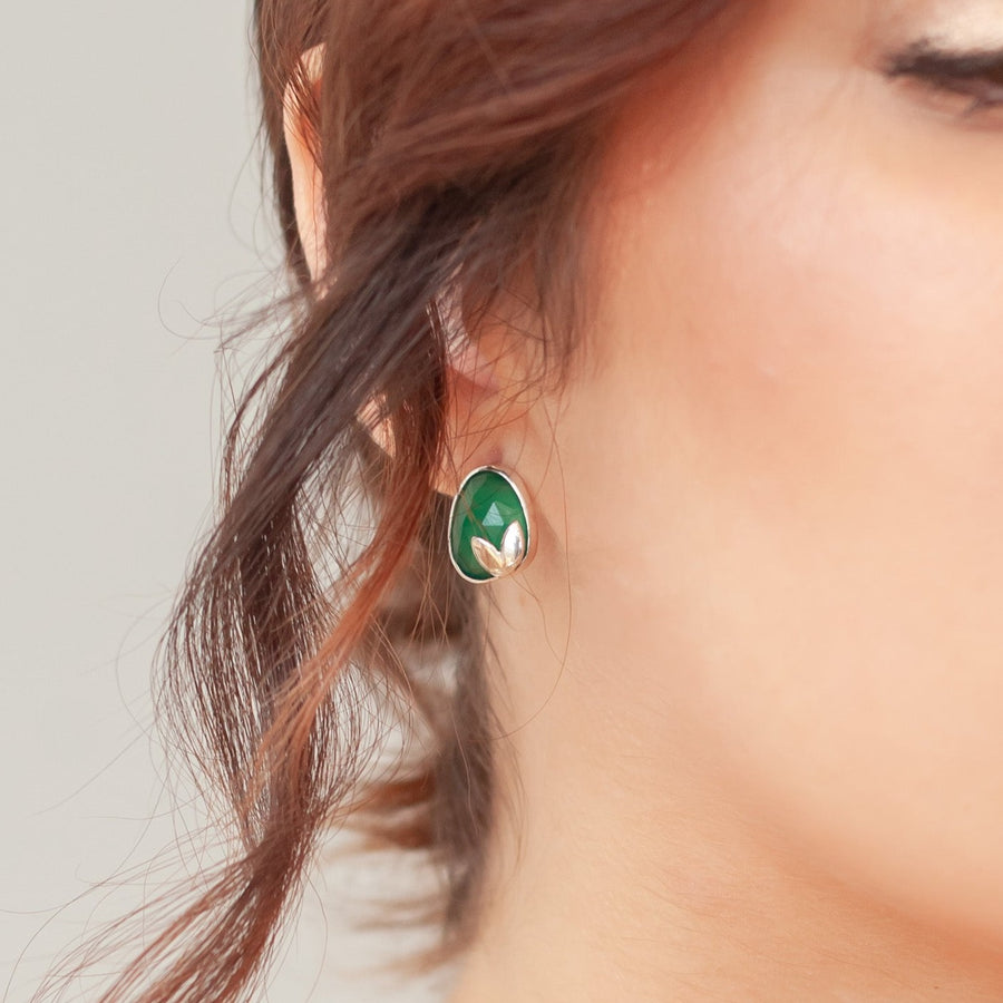 Aretes Gianna Ónix verde