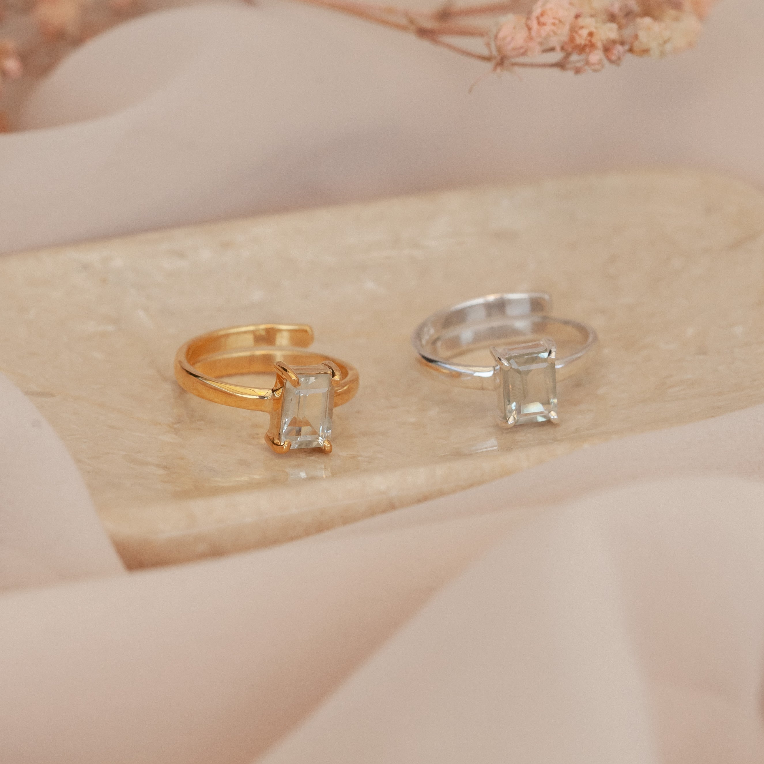 Anillo Anastasia Prasiolita regulable