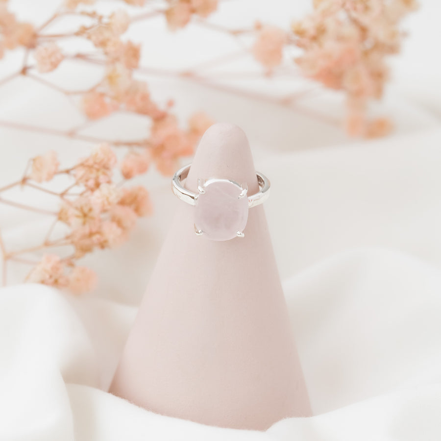 Anillo Anastasia Cuarzo rosa regulable