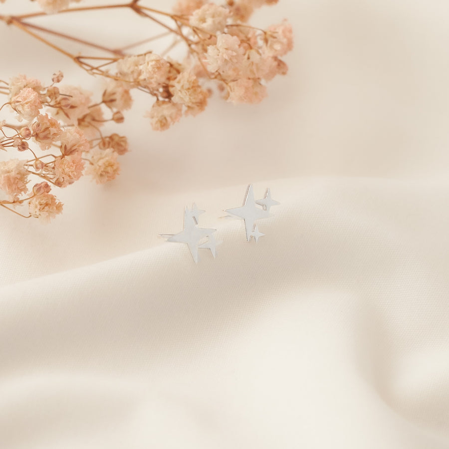 Aretes Destellos silver