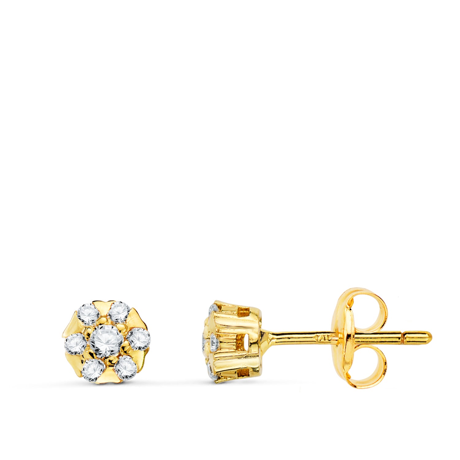 Aretes Flor Chaton 7 Diamantes-thumbmail-3