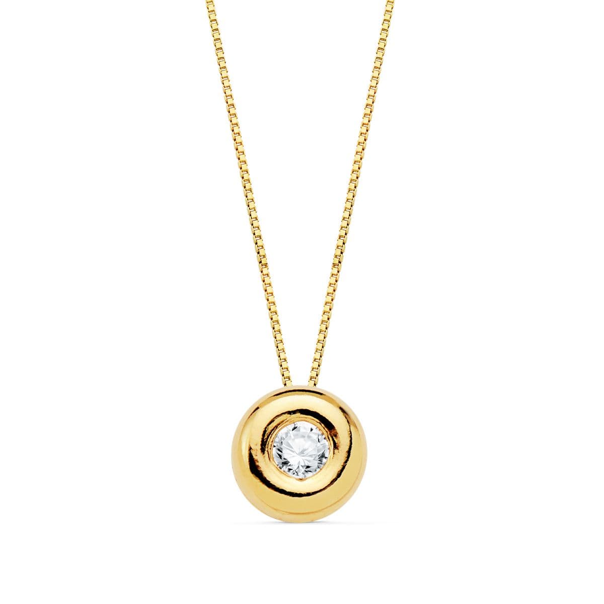 Collar Solitario Diamante 0.100 Qts