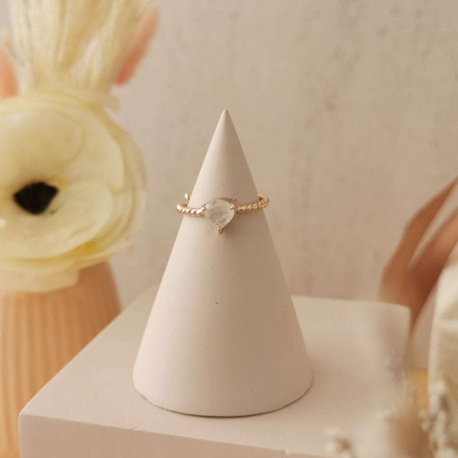 Anillo Letizia Piedra Luna rose gold