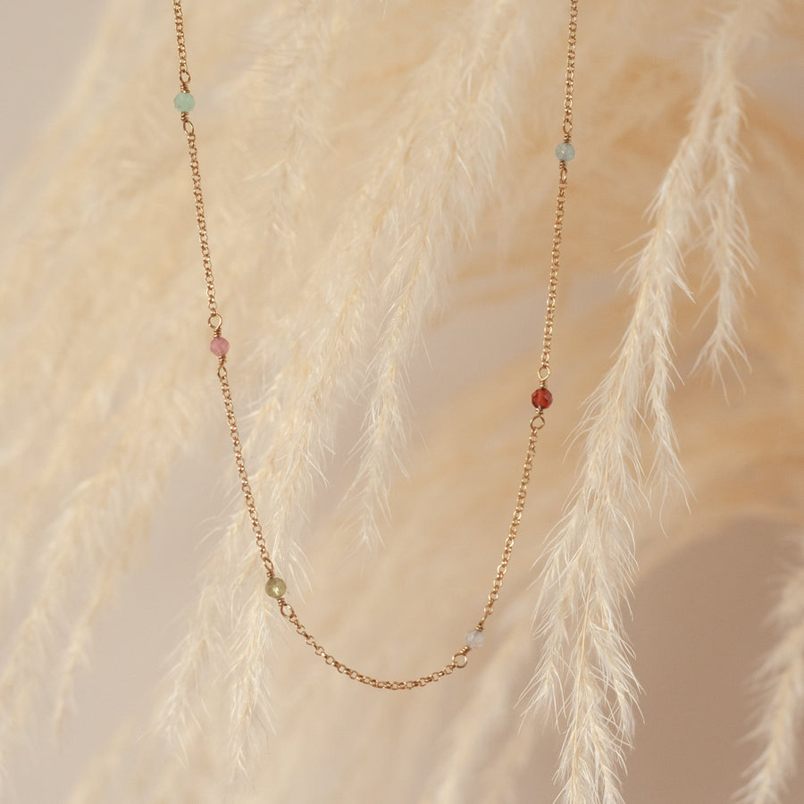 Collar Osiris Mix Gemas gold