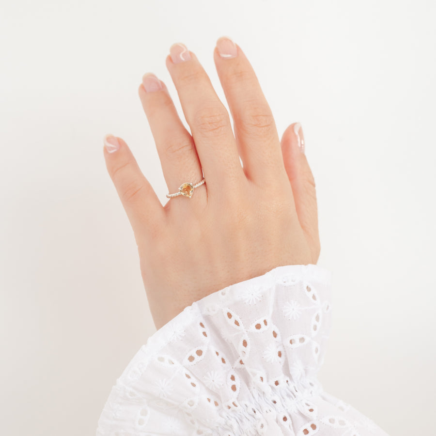 Anillo Letizia Citrino silver