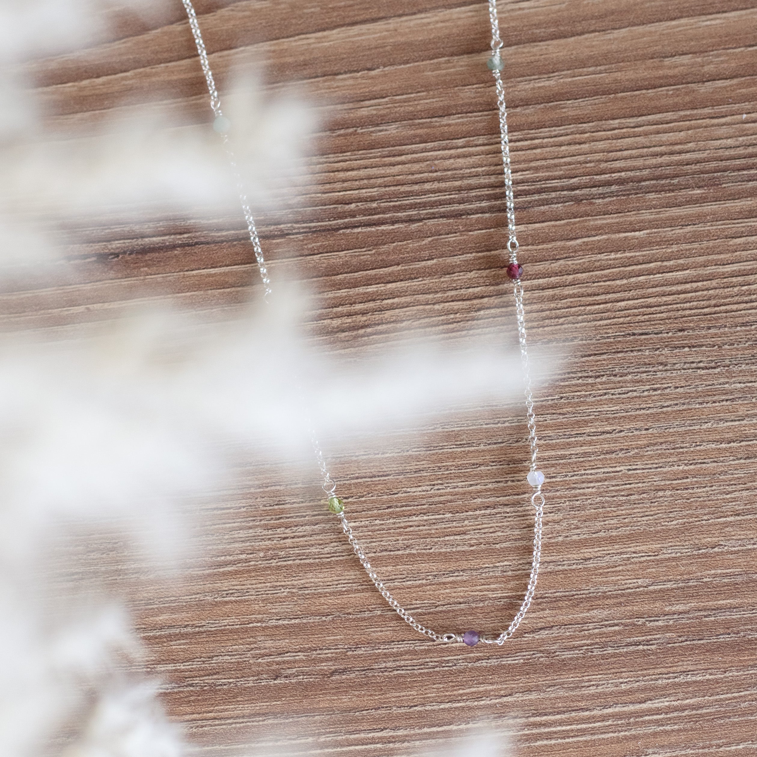 Collar Osiris Mix Gemas silver
