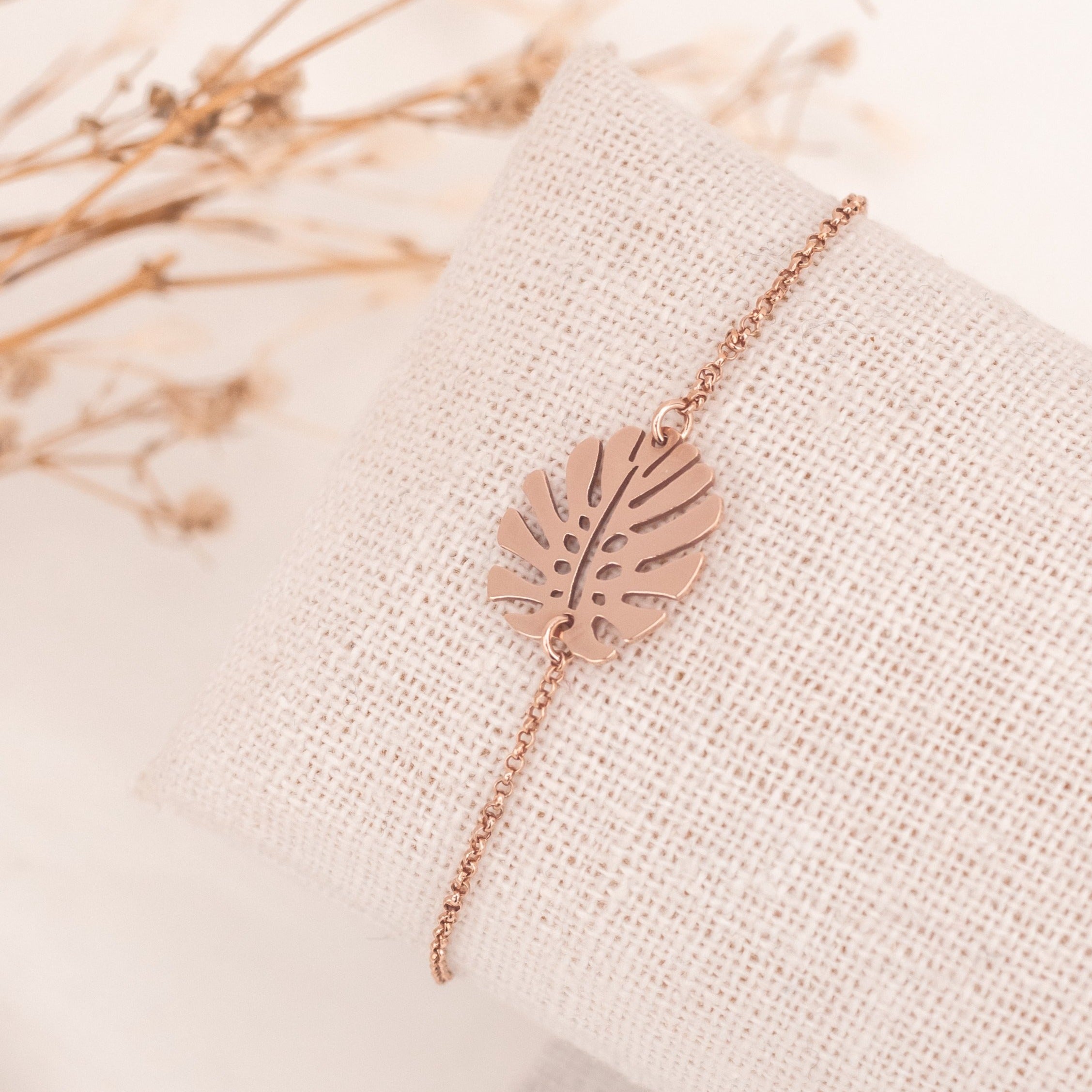 Pulsera Monstera rose gold-thumbmail-1