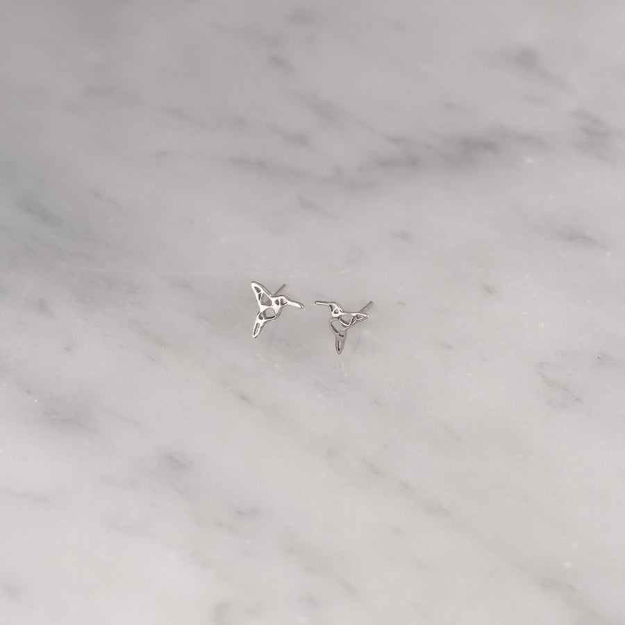 Aretes Colibrí Origami