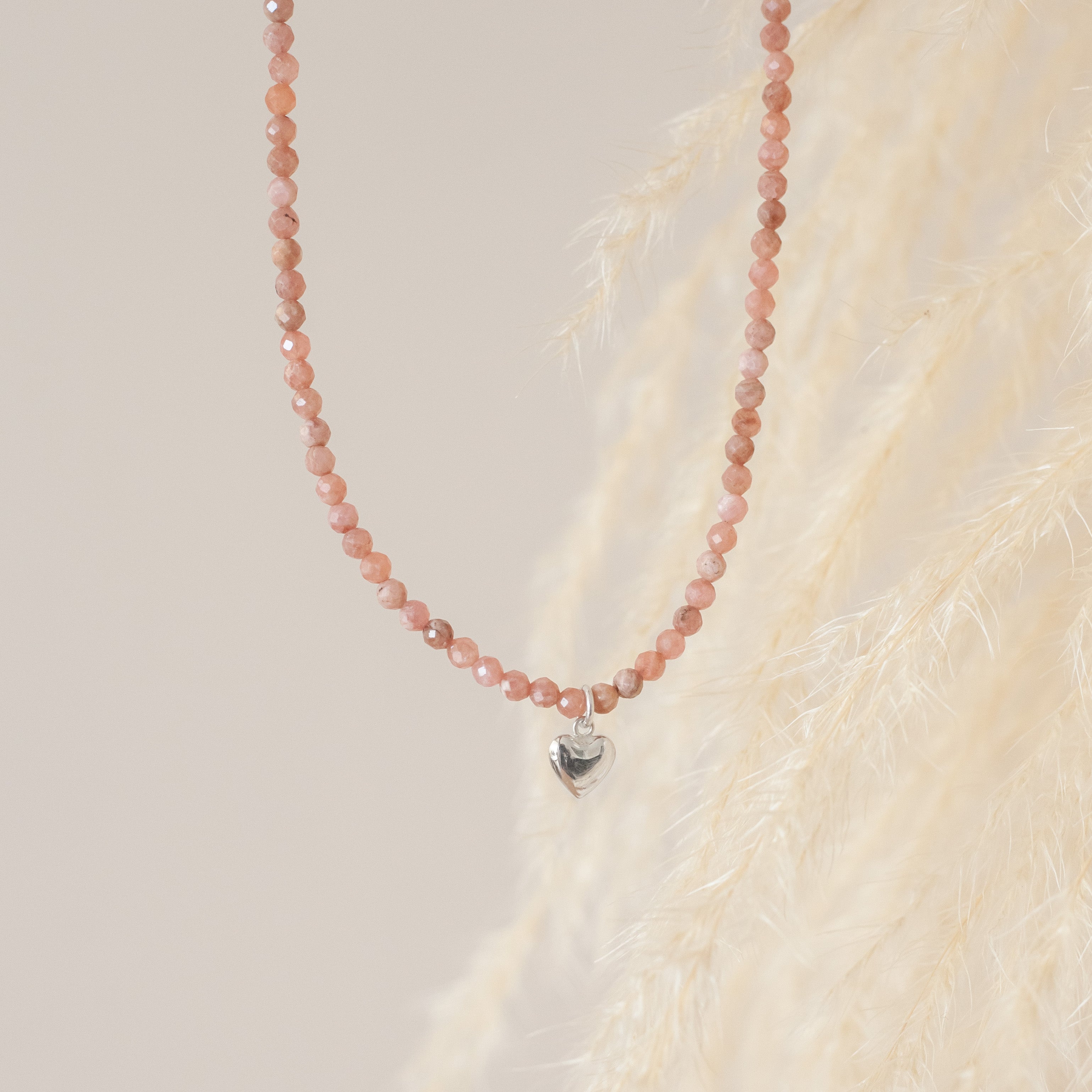 Collar Charlotte Rodocrosita silver