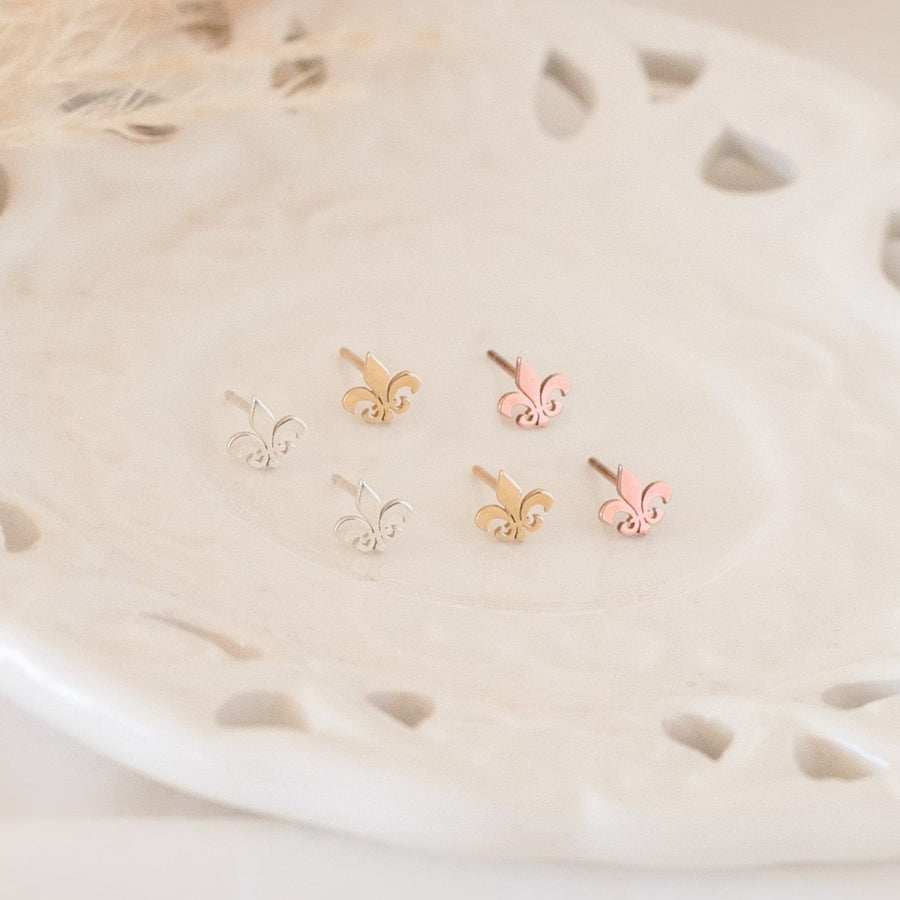 Aretes Mini Flor de Lis