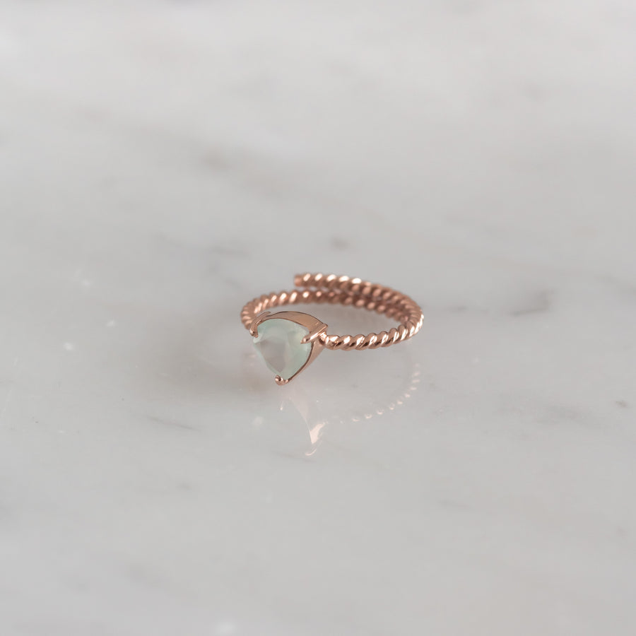 Anillo Letizia Ónix Aqua rose gold