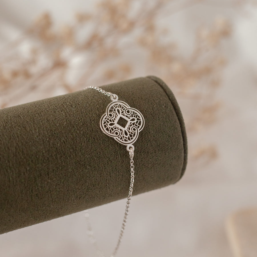 Pulsera Mandala rombo silver