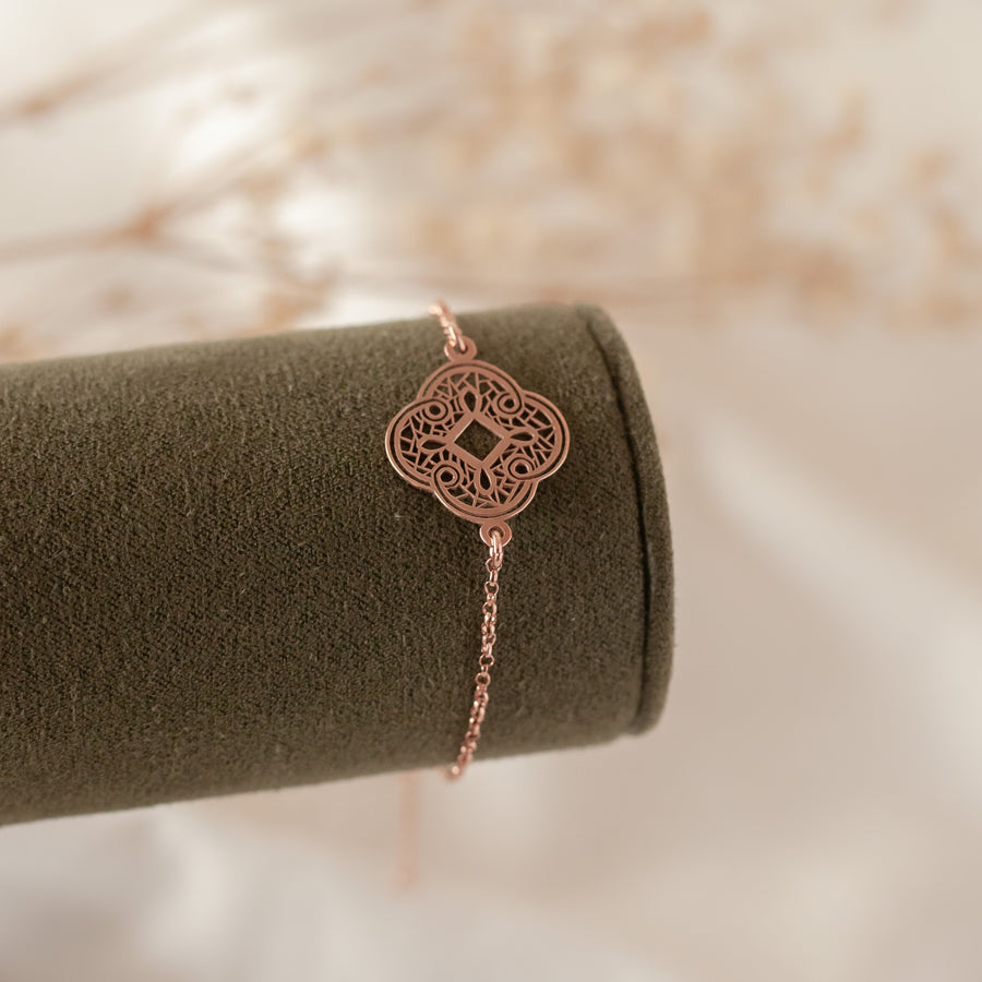 Pulsera Mandala Rombo rose gold