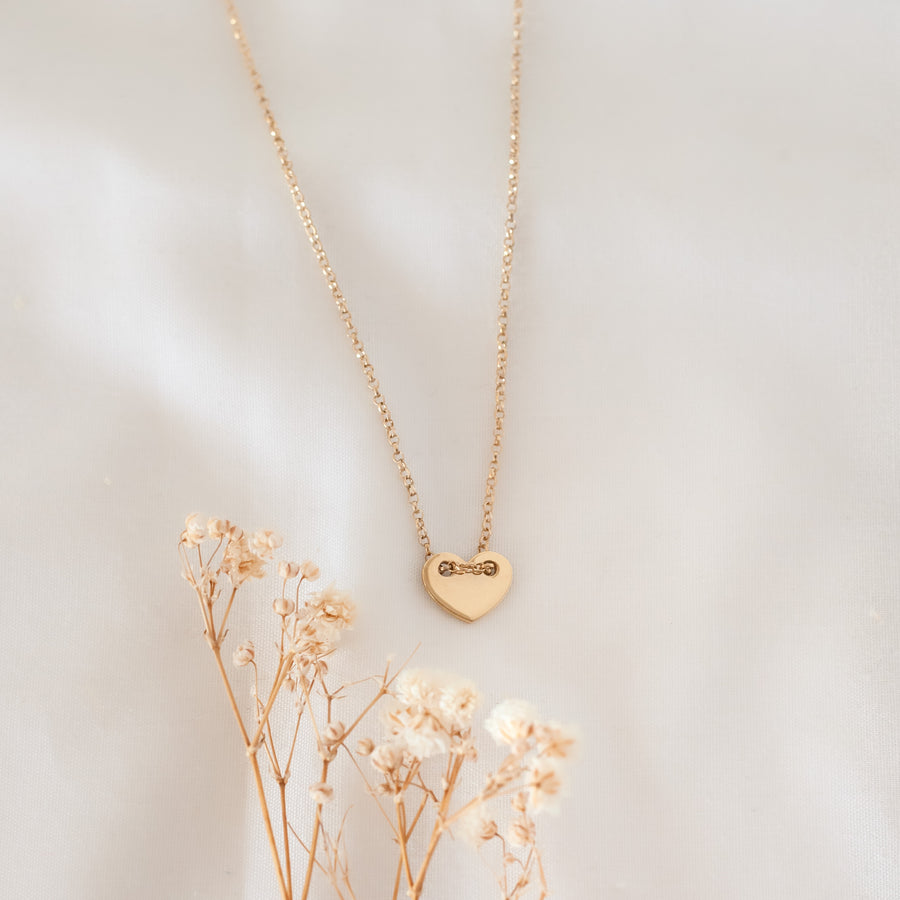 Collar Corazón botón