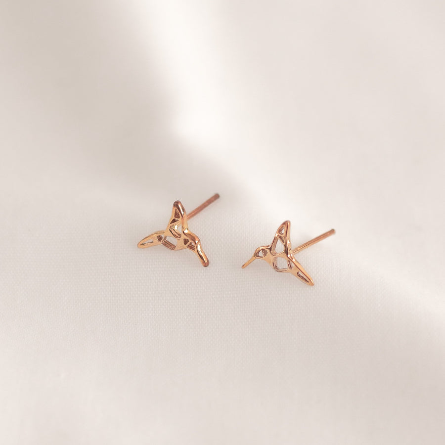 Aretes Colibrí Origami