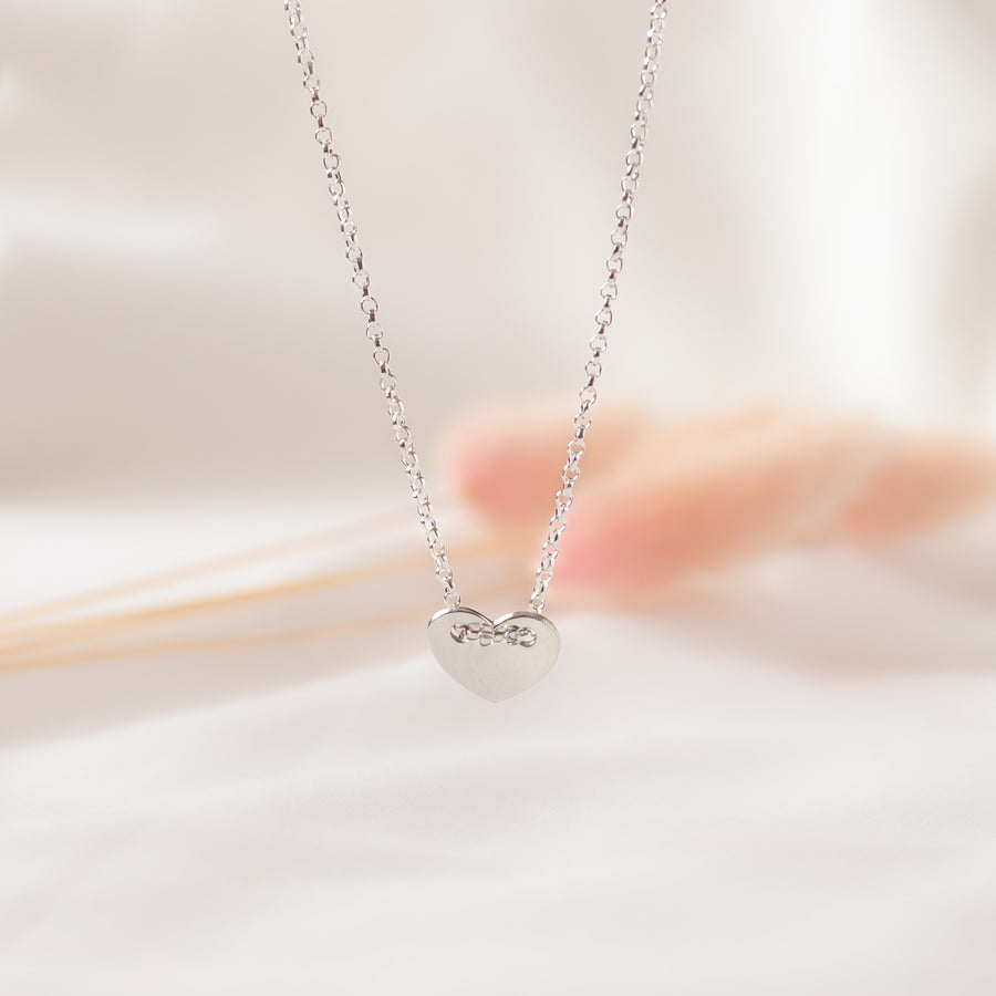 Collar Corazón botón