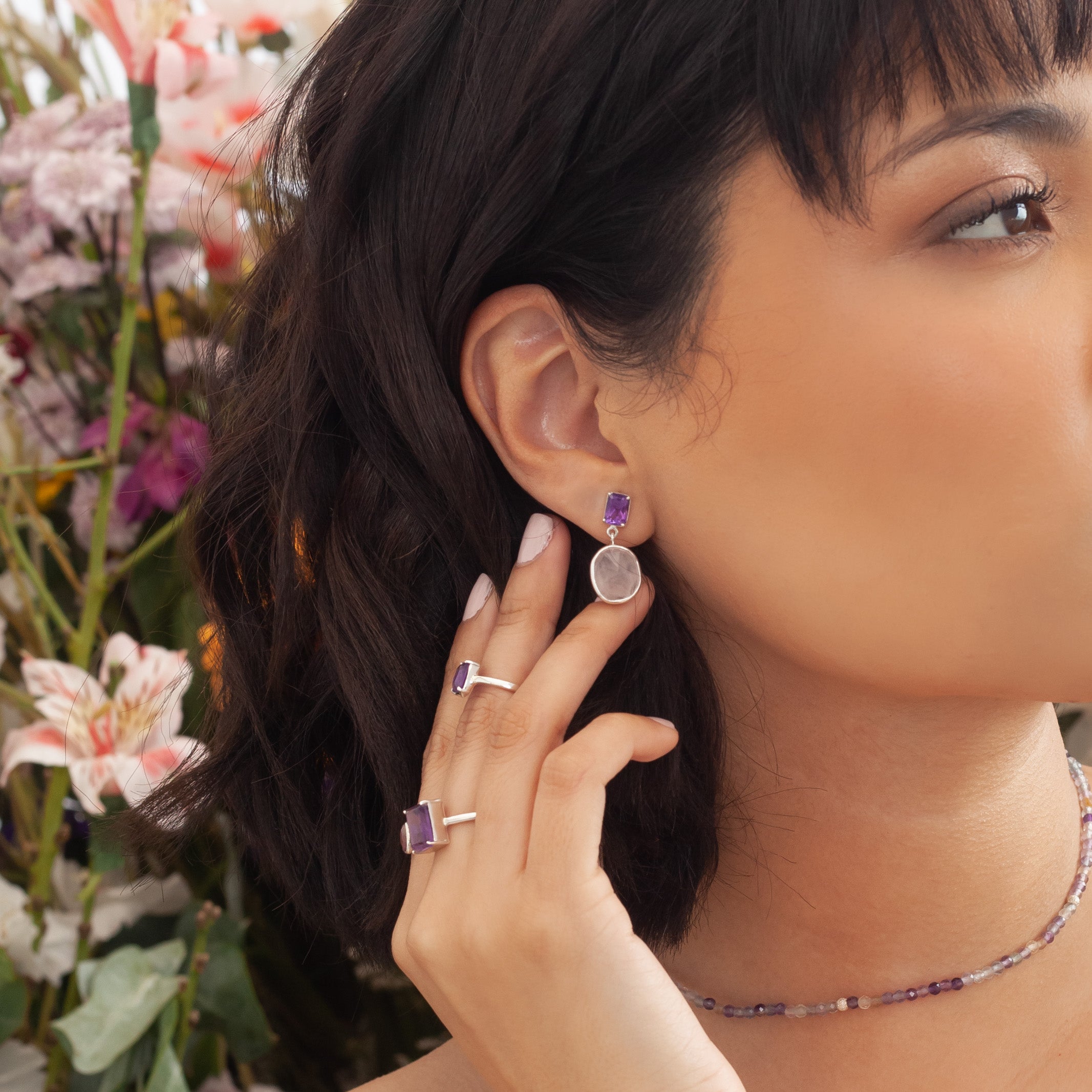 Aretes Antonella con Amatista y Cuarzo Rosa-thumbmail-2