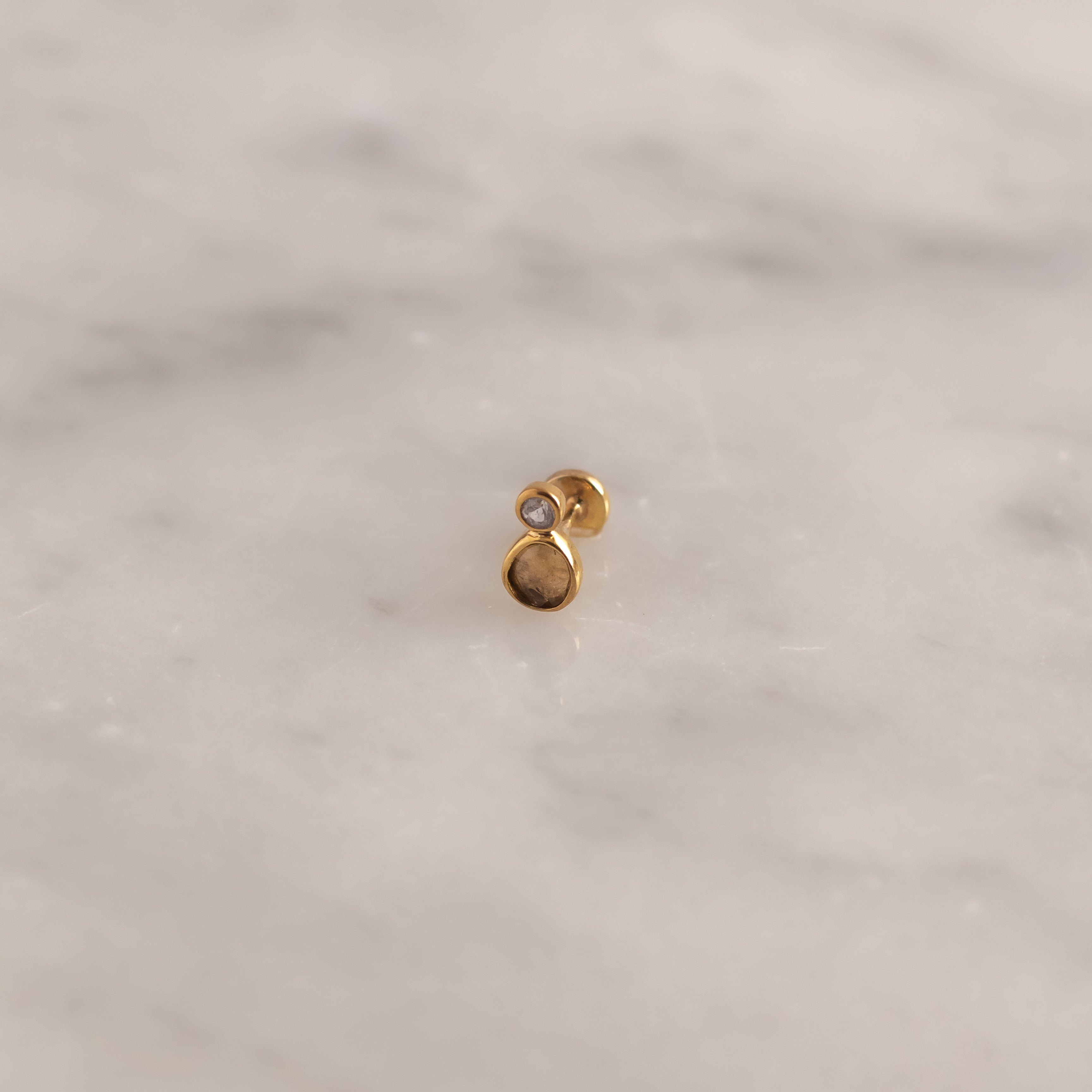 Piercing Apolline Turmalina amarillo gold