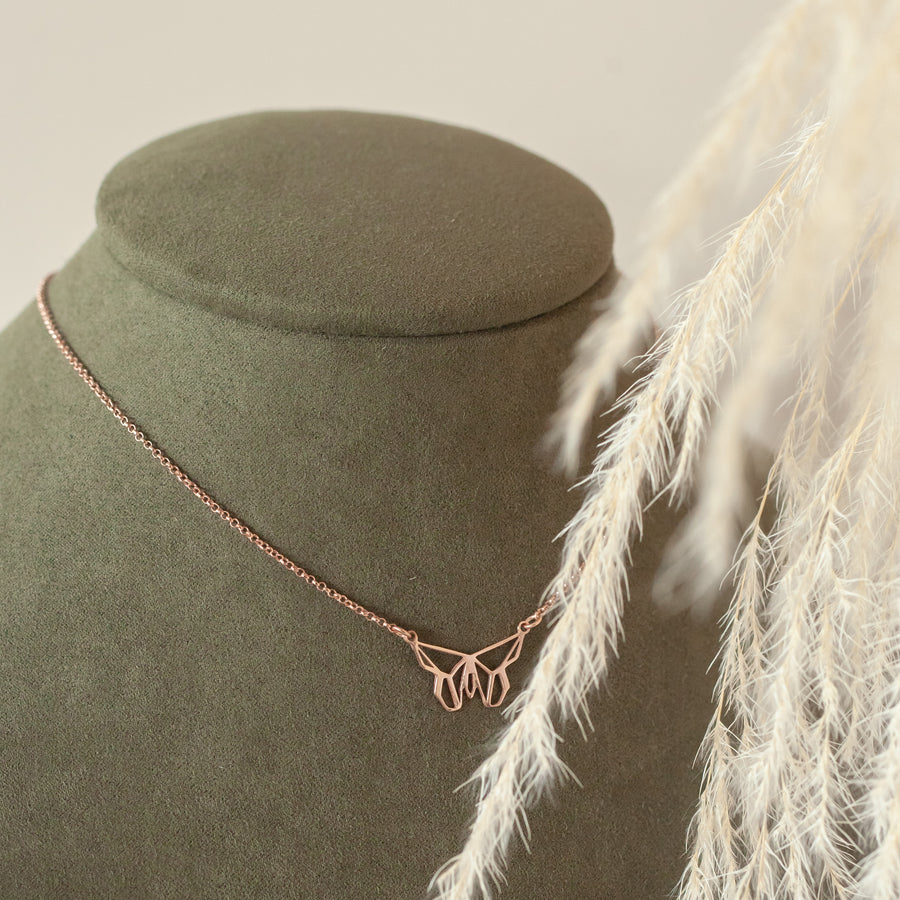 Collar Mariposa rose gold