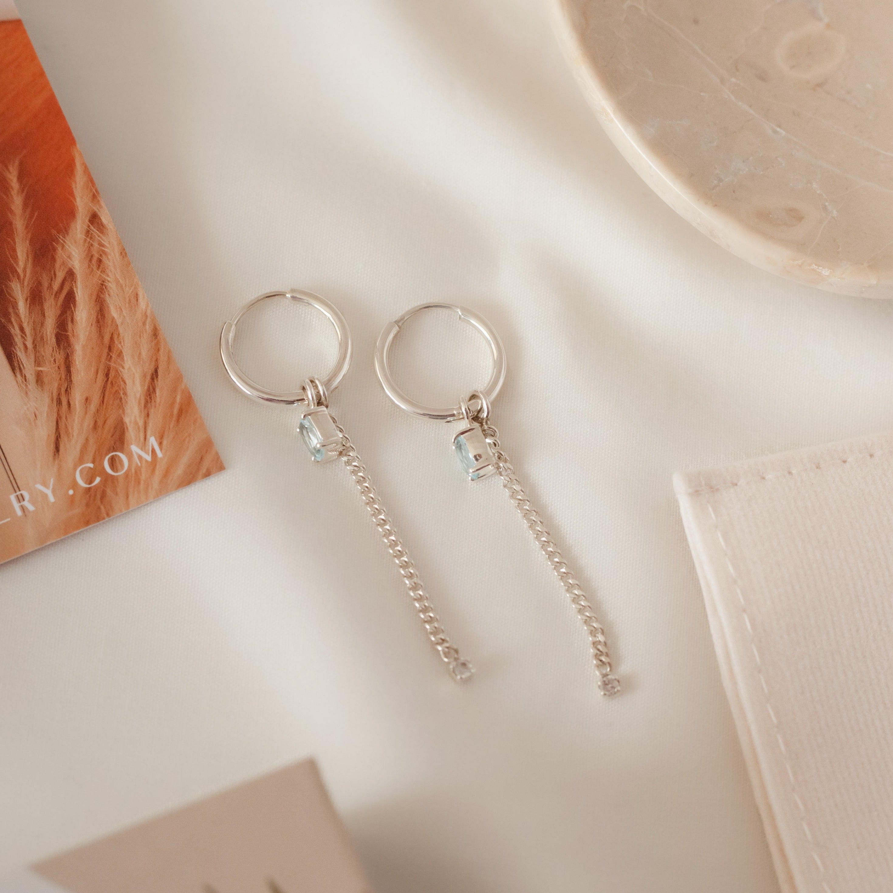 Dijes Topacio Sky silver