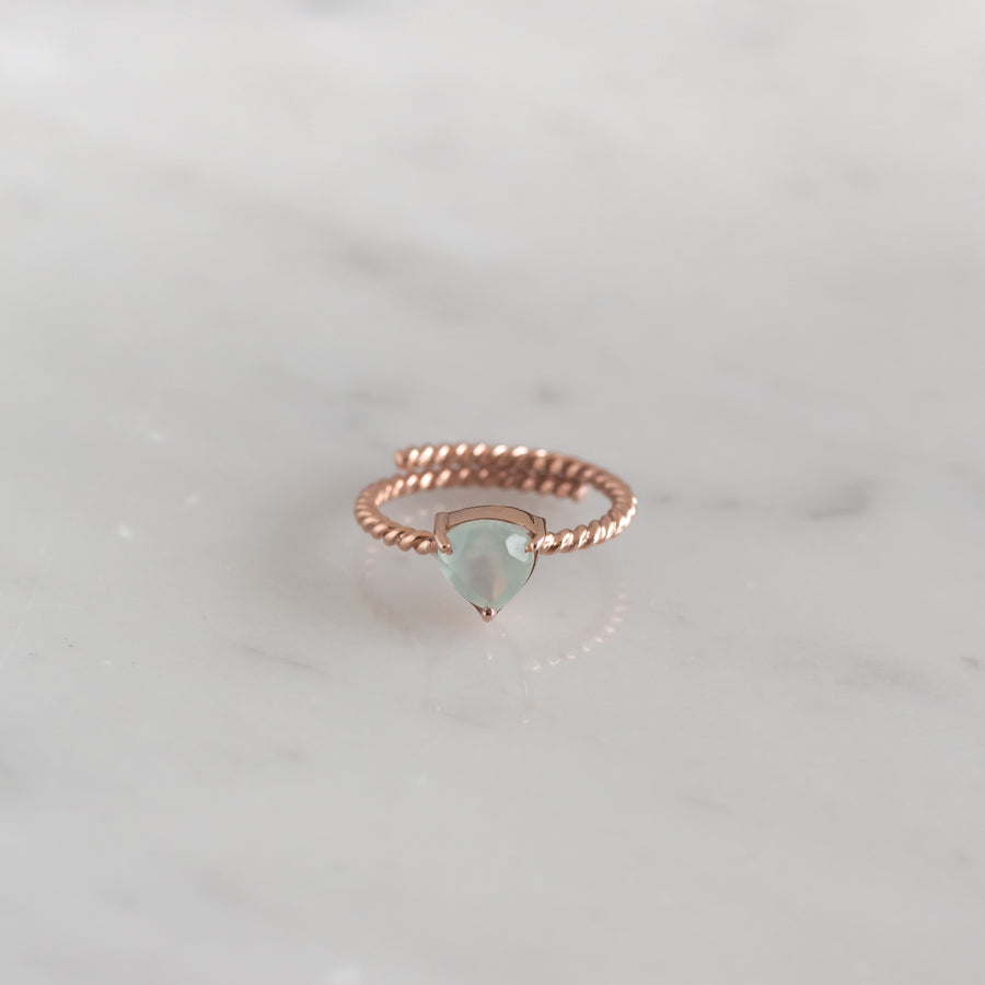 Anillo Letizia Ónix Aqua rose gold