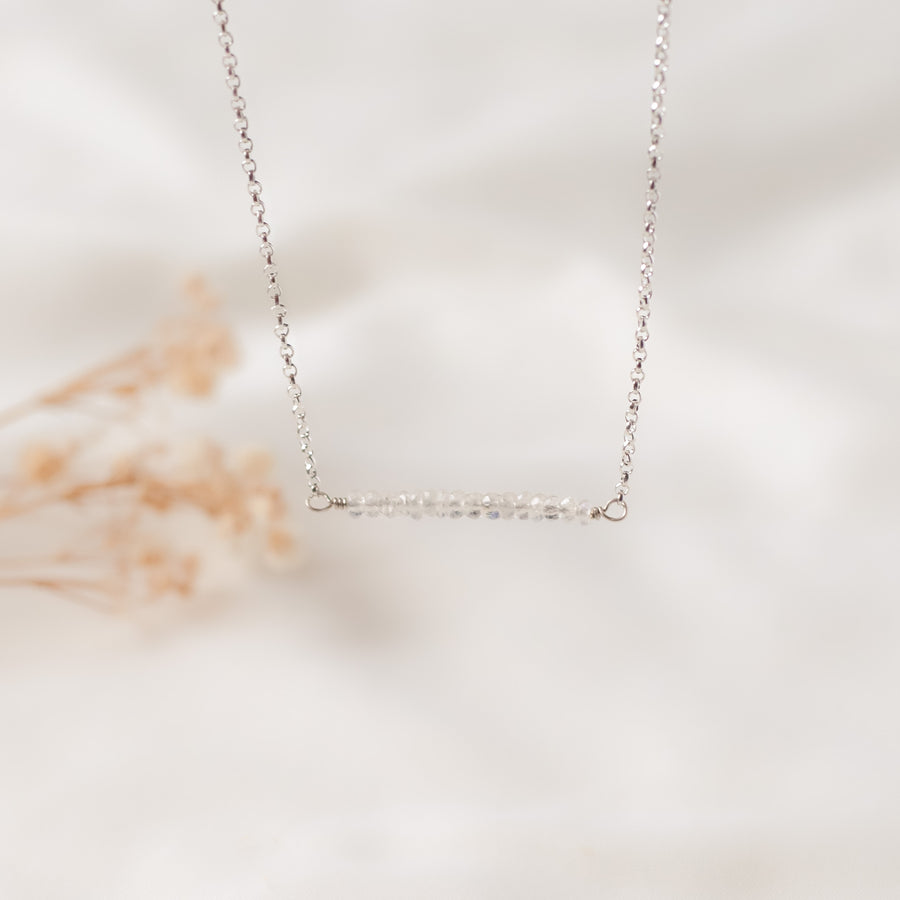 Collar Tania piedra luna silver