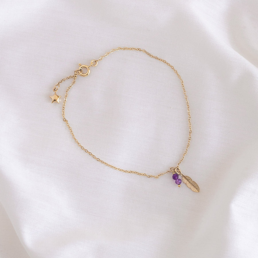 Tobillera Pluma gold