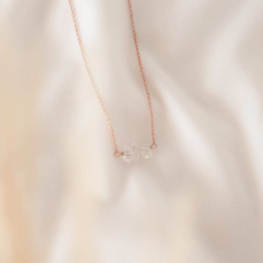 Collar Tania con Cuarzo Herkimer