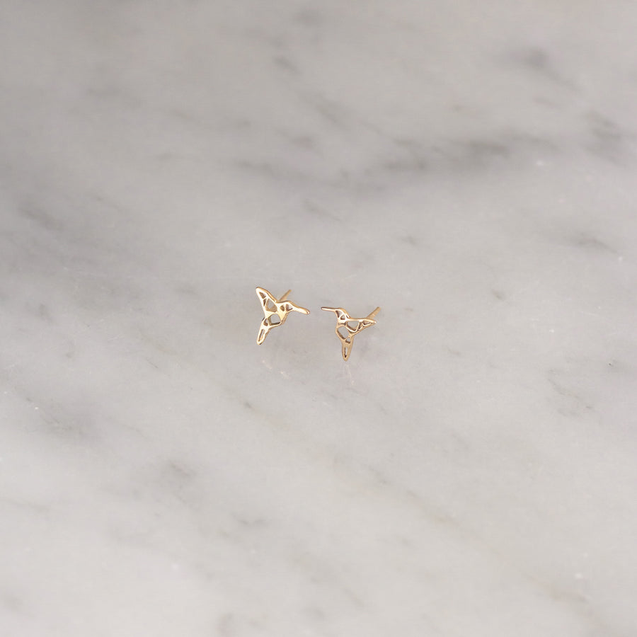 Aretes Colibrí Origami