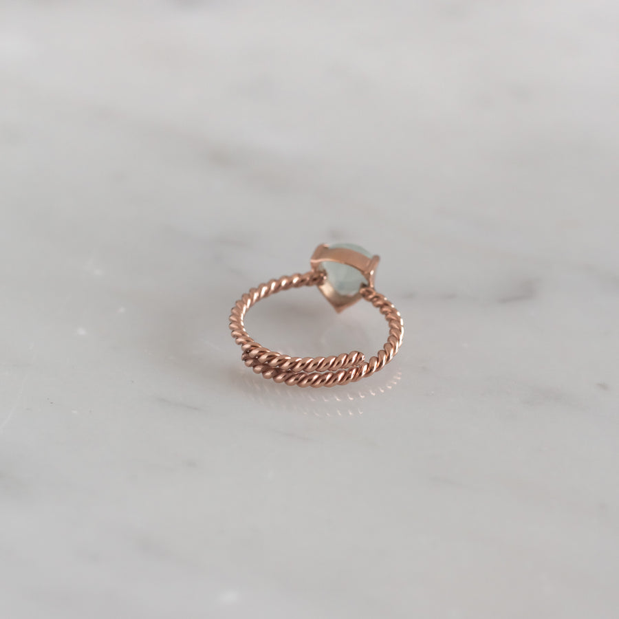 Anillo Letizia Ónix Aqua rose gold