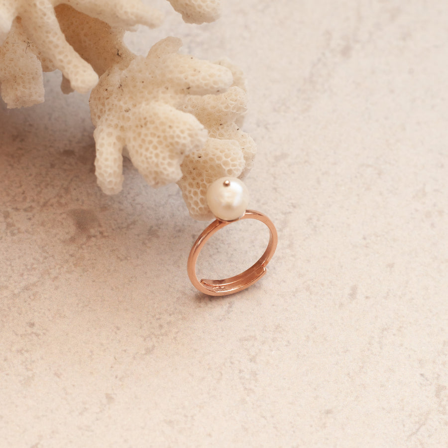 Anillo Amaia regulable con Perlas rose gold
