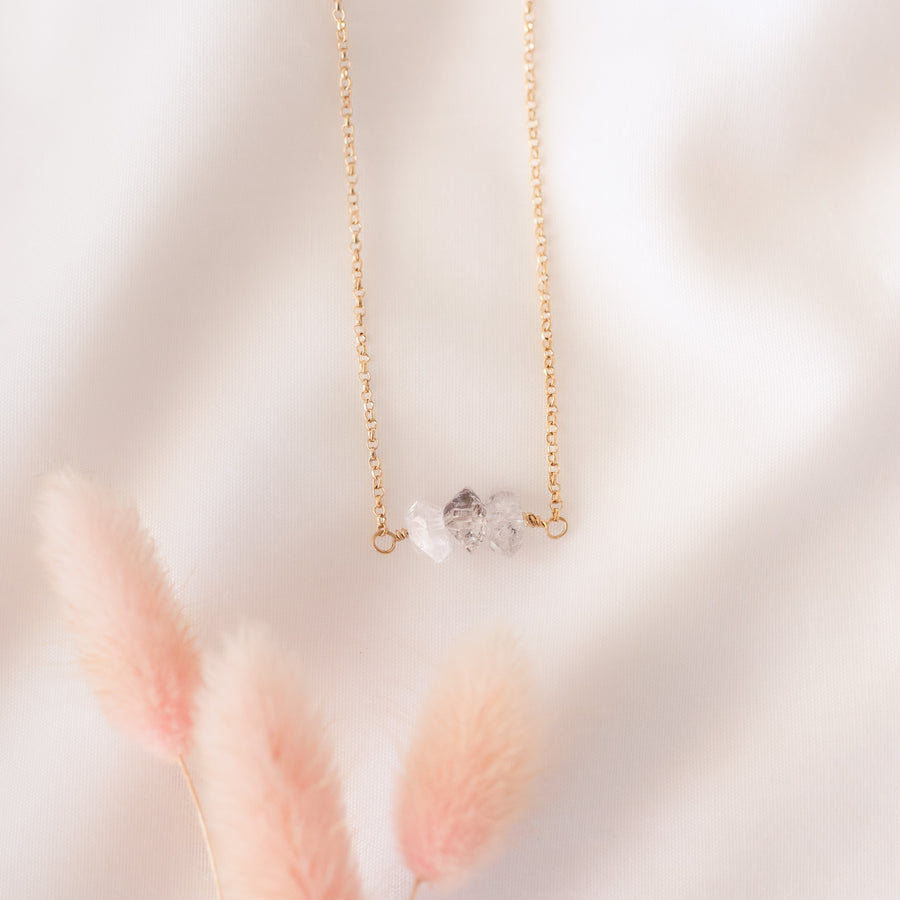 Collar Tania con Cuarzo Herkimer