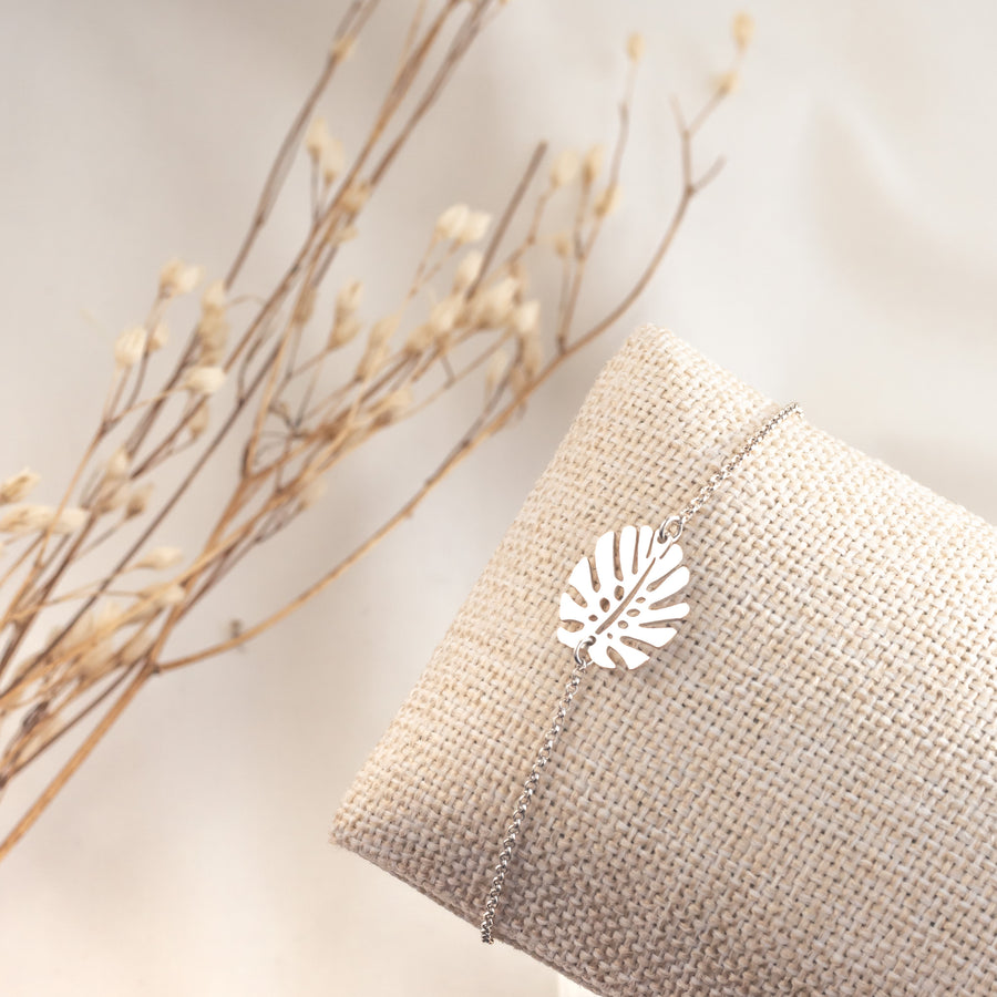 Pulsera Monstera silver