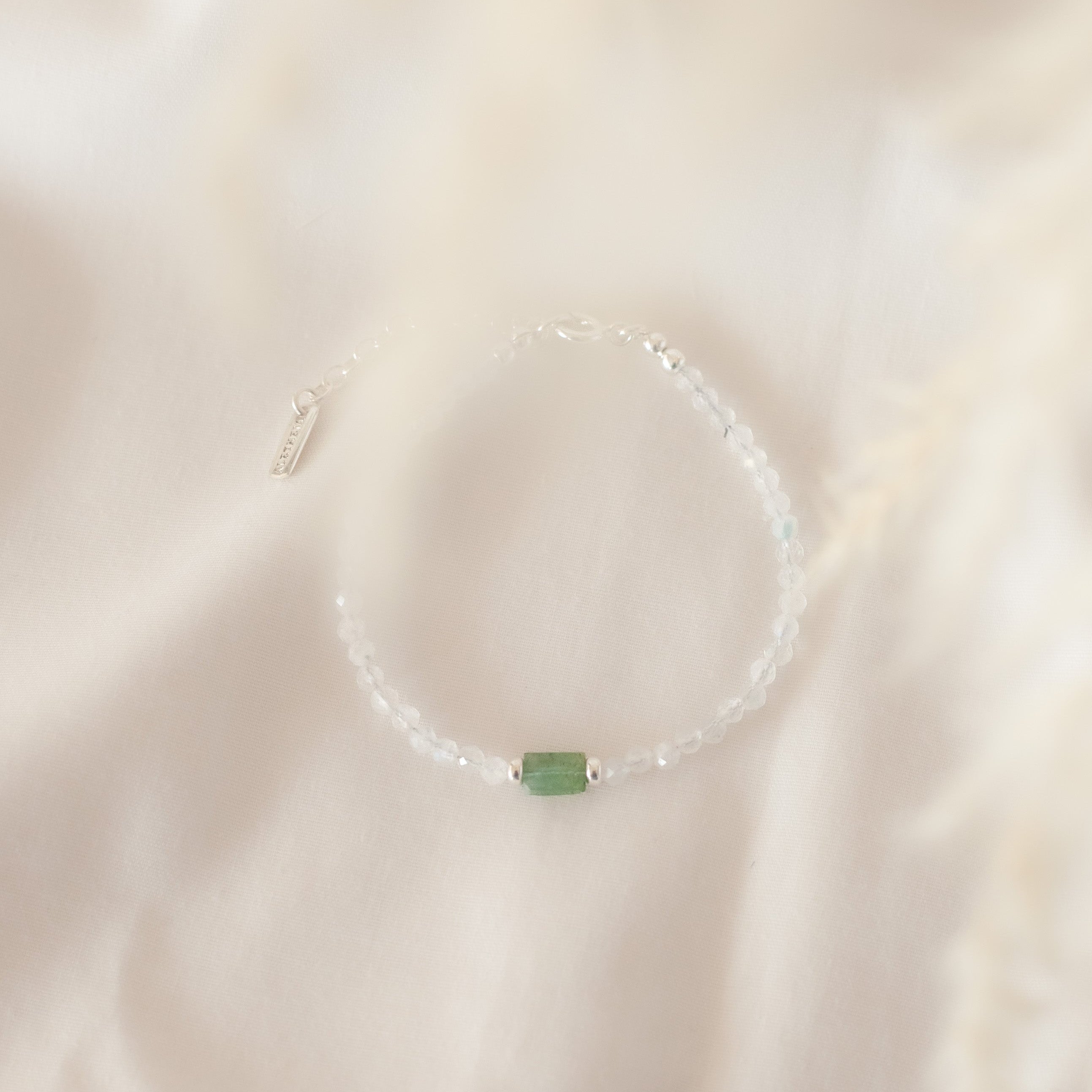 Pulsera Donna con Turmalina verde silver