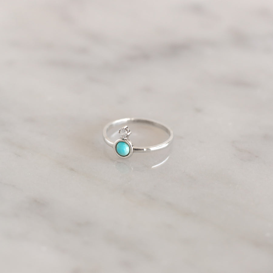 Anillo Agnes Turquesa silver