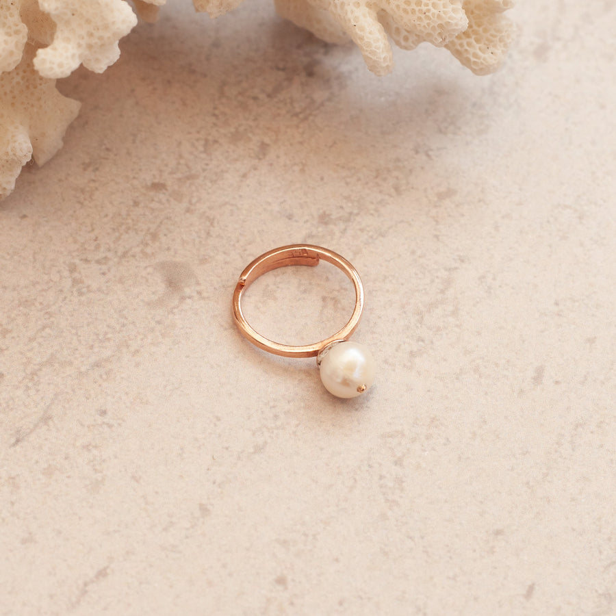 Anillo Amaia regulable con Perlas rose gold