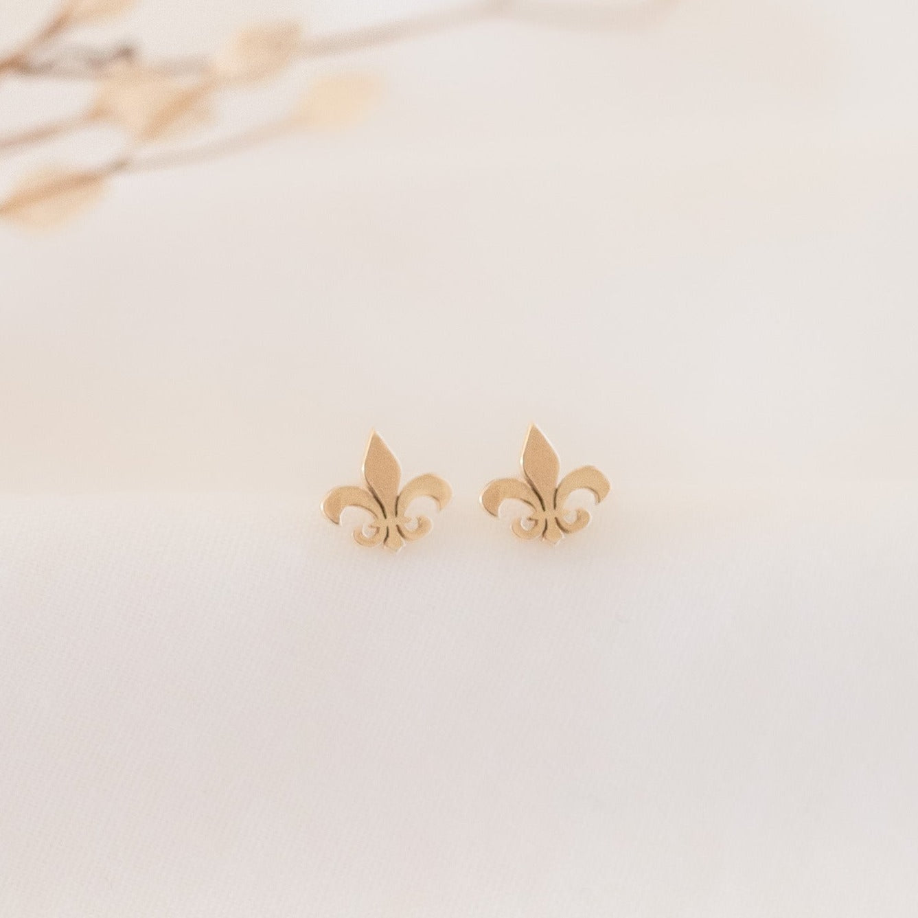 Aretes Mini Flor de Lis