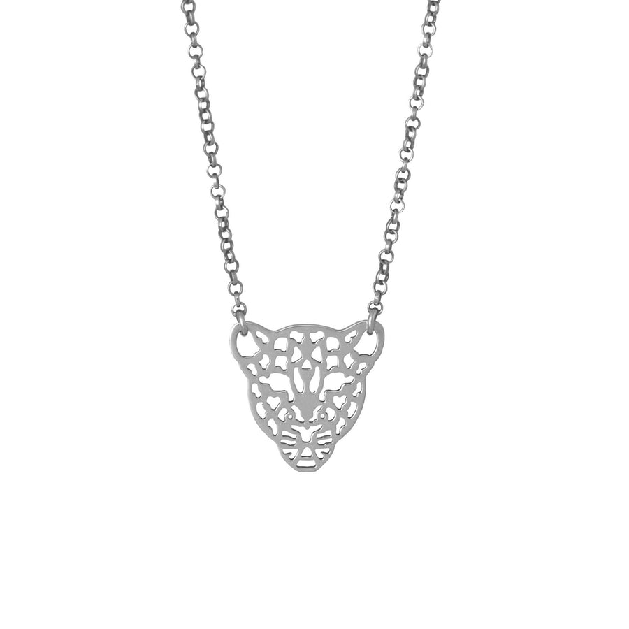 Collar Leopardo silver
