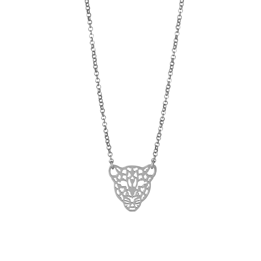 Collar Leopardo silver