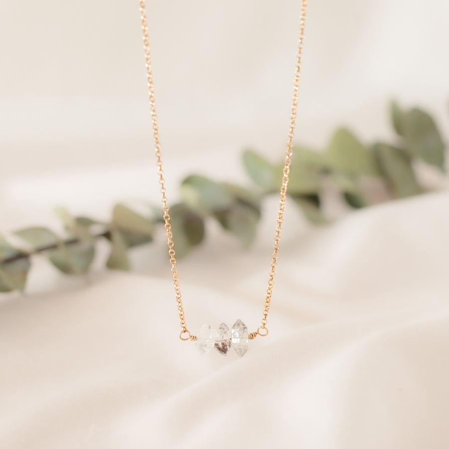Collar Tania con Cuarzo Herkimer