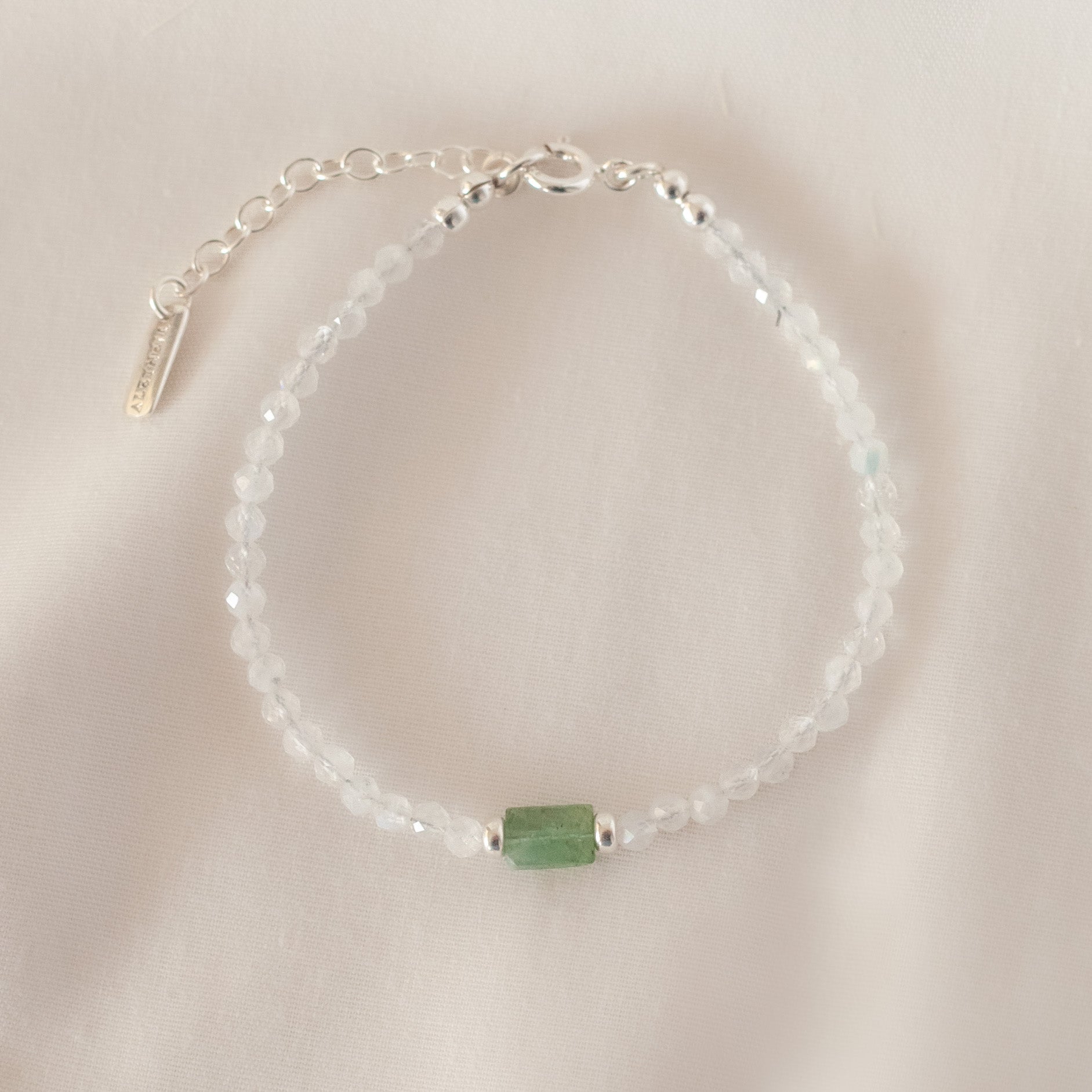 Pulsera Donna con Turmalina verde silver