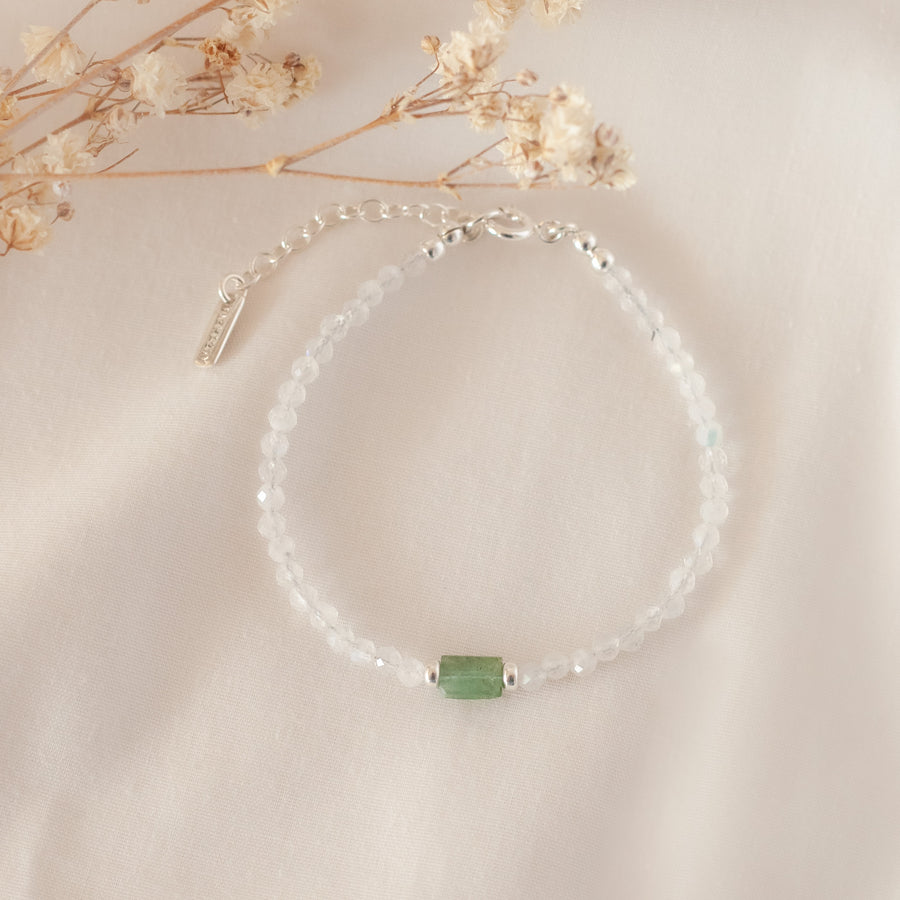 Pulsera Donna con Turmalina verde silver